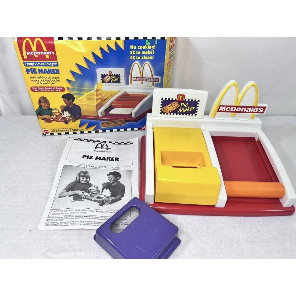 Vintage McDonald's Happy Meal Magic Pie Maker In Box 1993 Almost Complete